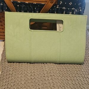 Charming Charlie Light Green Wristlet Clutch